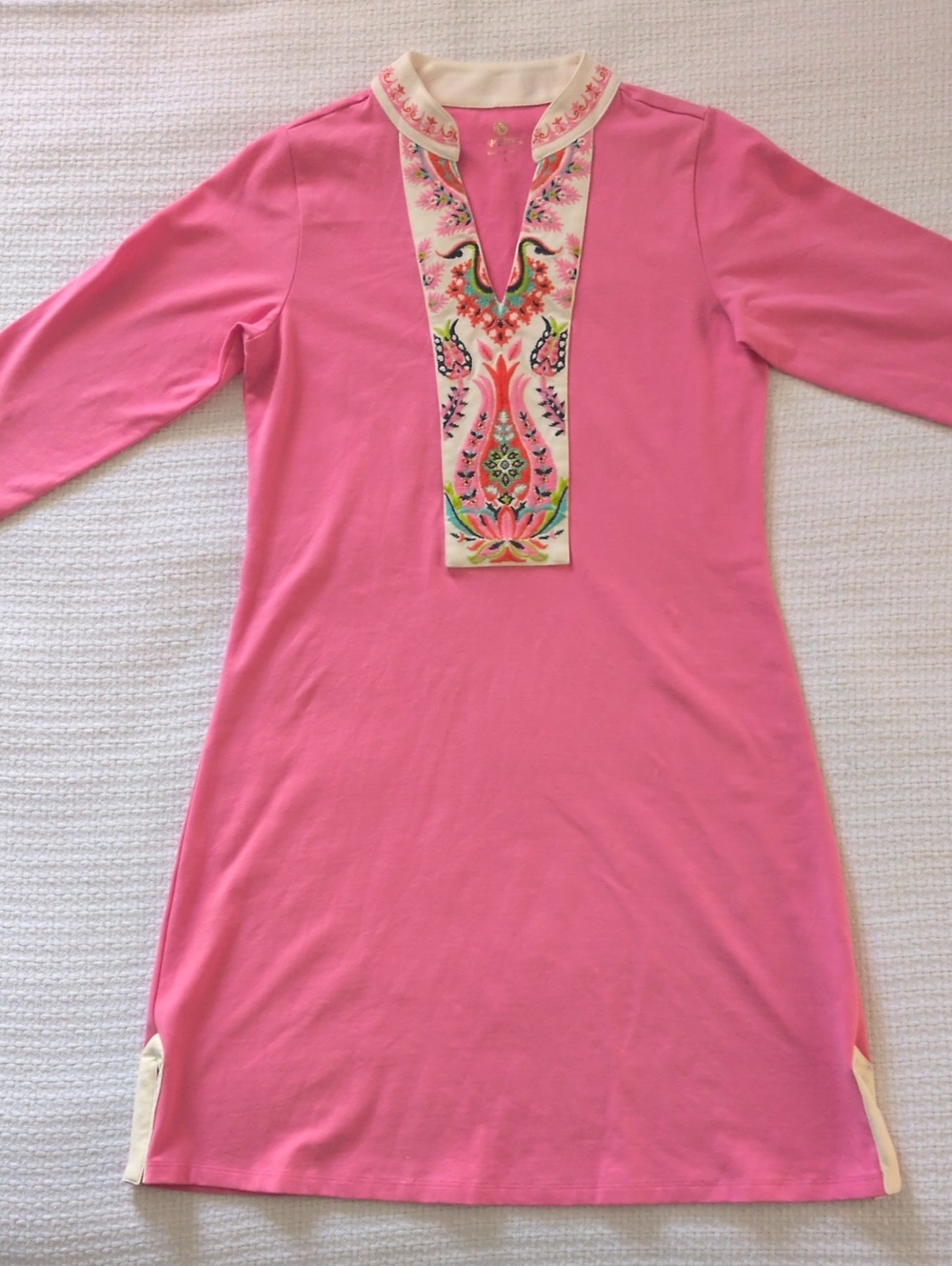 spartina449 Embroidered Tunic Dress Pink